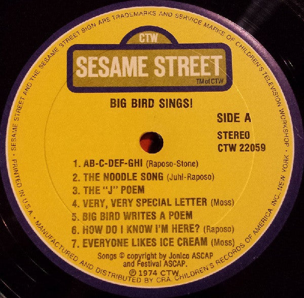 Big Bird (4) : Big Bird Sings! (LP, Album)