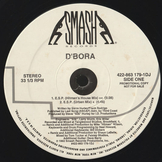 D'Bora : E.S.P. (12", Promo)