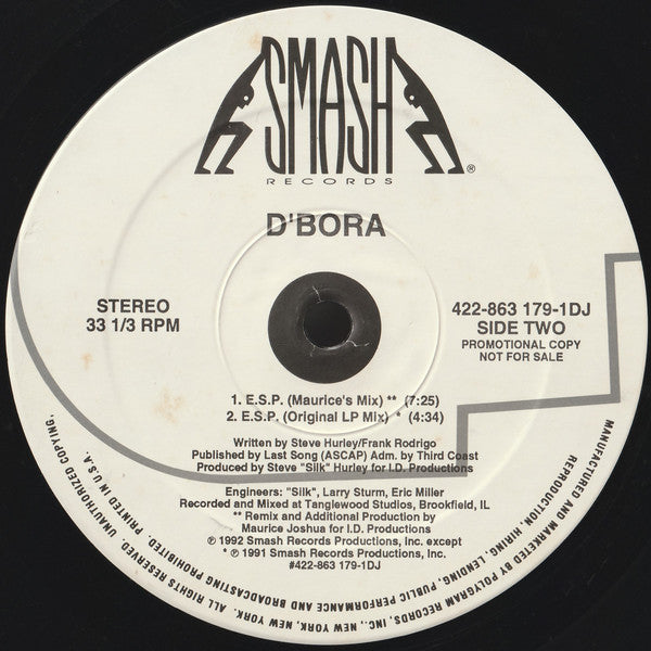 D'Bora : E.S.P. (12", Promo)