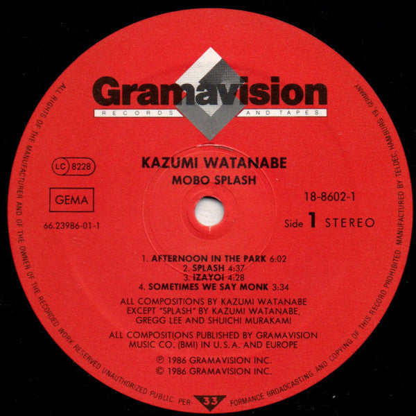 Kazumi Watanabe : Mobo Splash (LP, Album)