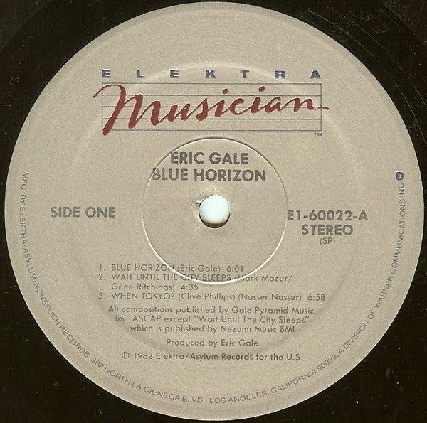 Eric Gale : Blue Horizon (LP, Album, SP)