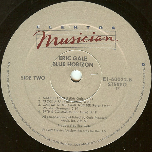 Eric Gale : Blue Horizon (LP, Album, SP)