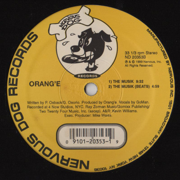 Orang'e : The Musik (12", Single)