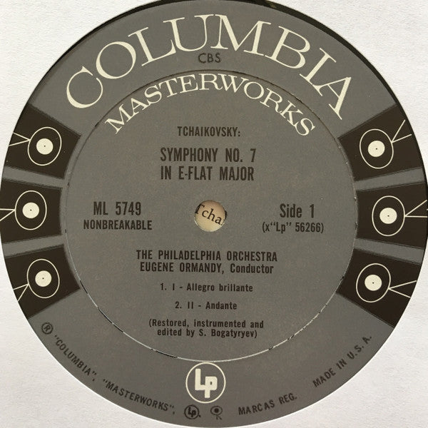Pyotr Ilyich Tchaikovsky : The Philadelphia Orchestra, Eugene Ormandy : Symphony No. 7 In E-Flat Major (LP, Mono)