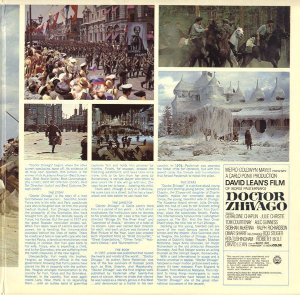Maurice Jarre : Doctor Zhivago Original Soundtrack Album (LP, RE, Gat)