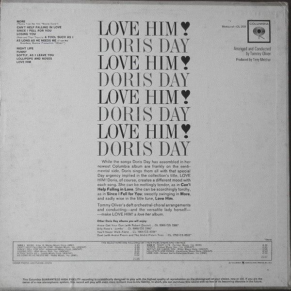Doris Day : Love Him (LP, Album, Mono)