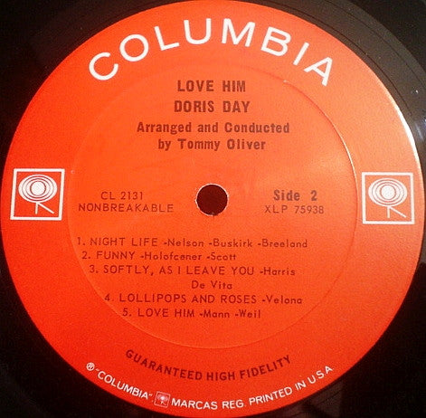 Doris Day : Love Him (LP, Album, Mono)