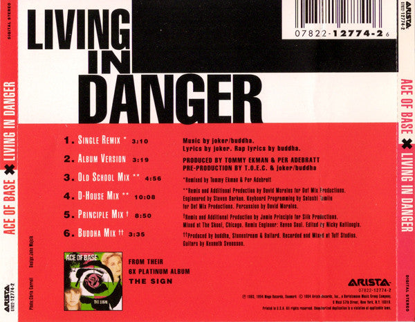 Ace Of Base : Living In Danger (CD, Maxi)