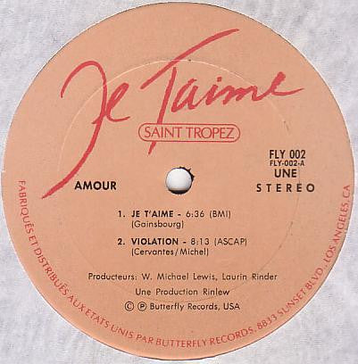 Saint Tropez : Je T'Aime (LP, Album)