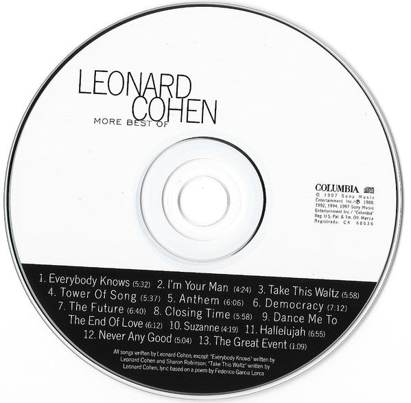 Leonard Cohen : More Best Of (CD, Comp, RE)