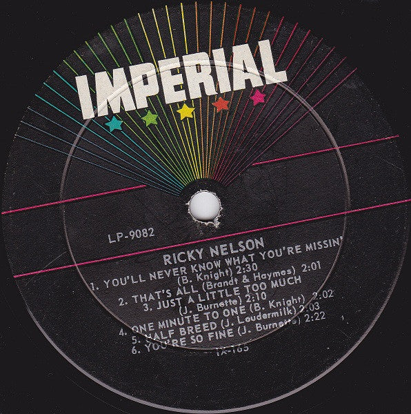 Ricky Nelson (2) : Songs By Ricky (LP, Album, Mono, Ind)