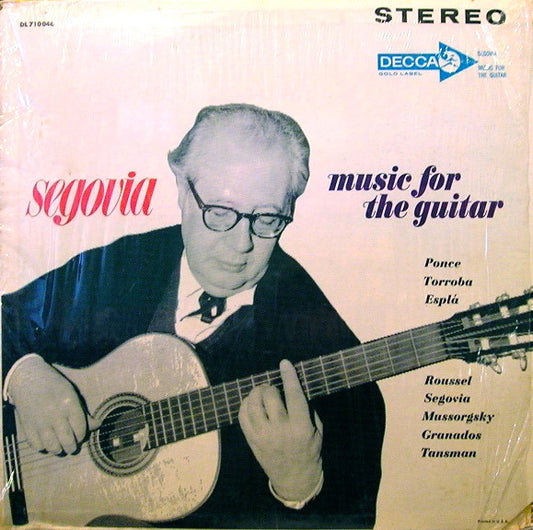 Andrés Segovia : Music For The Guitar (LP, Album, RP)