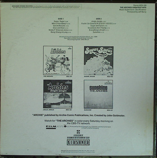 The Archies : Greatest Hits (LP, Comp)