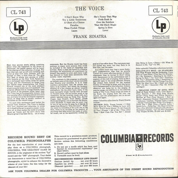 Frank Sinatra : The Voice (LP, Comp, Mono)