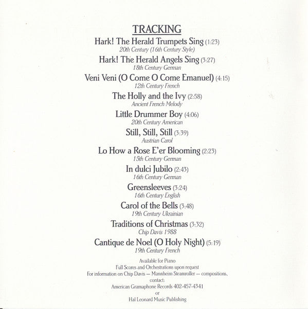 Mannheim Steamroller : A Fresh Aire Christmas (CD, Album)