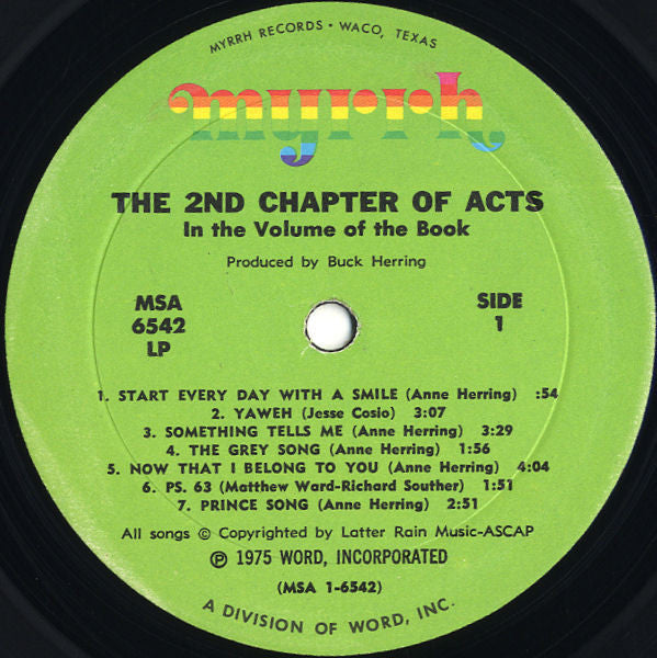 2nd Chapter Of Acts : In The Volume Of The Book (LP, Album)