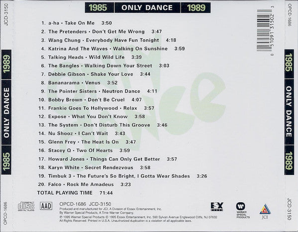 Various : Only Dance 1985-1989 (CD, Comp, RE)