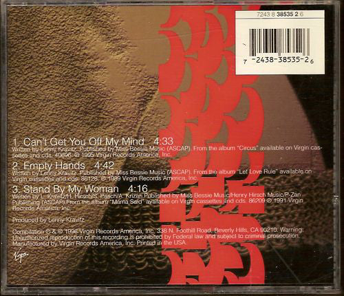 Lenny Kravitz : Can't Get You Off My Mind (CD, Single)