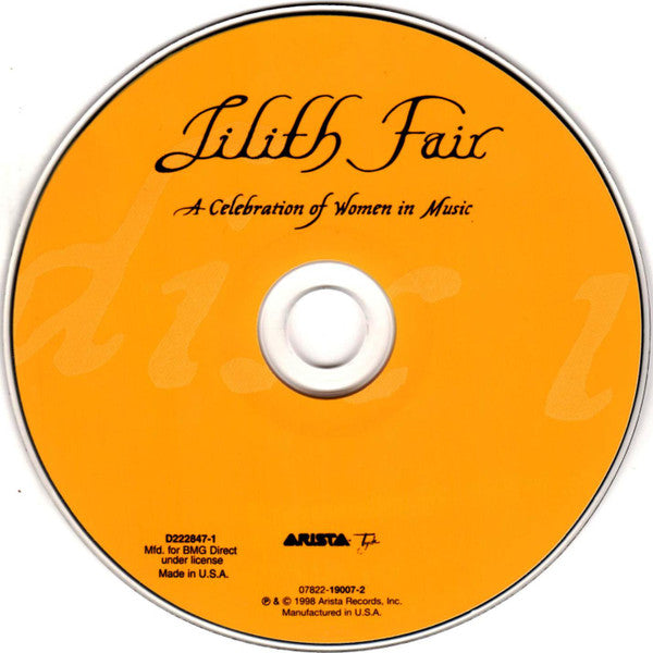 Various : Lilith Fair (A Celebration Of Women In Music) (2xCD, Album, Club)