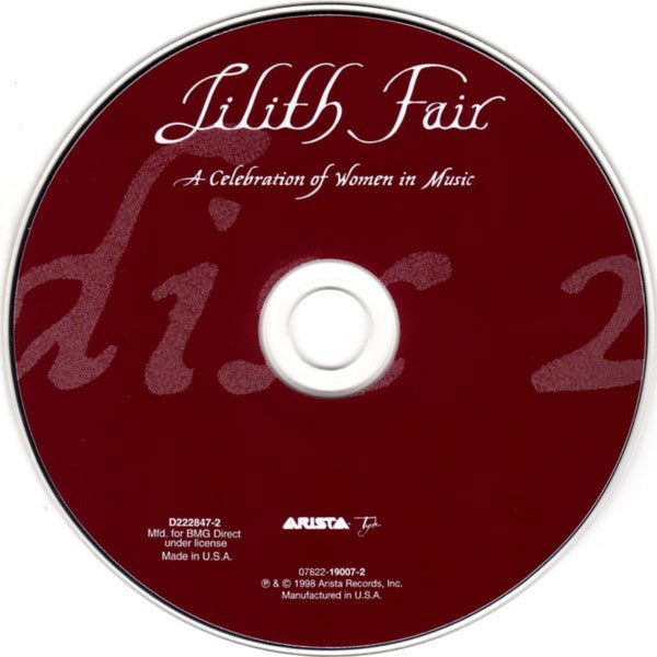 Various : Lilith Fair (A Celebration Of Women In Music) (2xCD, Album, Club)