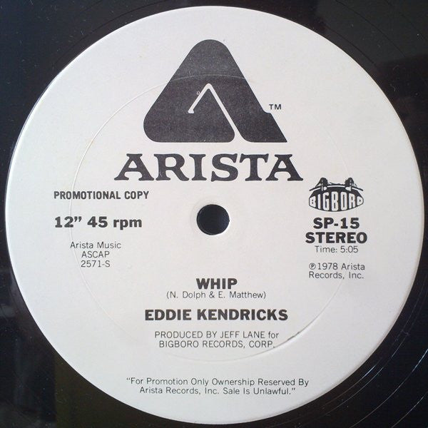 Eddie Kendricks : Ain't No Smoke Without Fire (12", Promo, San)