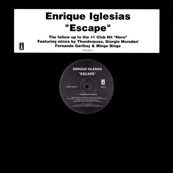 Enrique Iglesias : Escape (2x12", Promo)