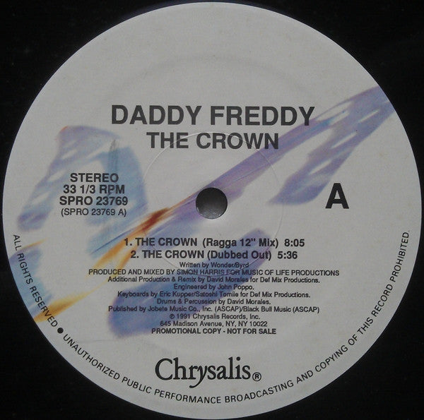 Daddy Freddy : The Crown (12", Promo)