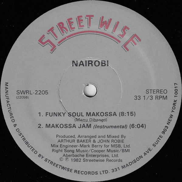 Nairobi And Awesome Foursome / Nairobi : Funky Soul Makossa (12")