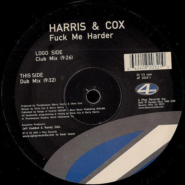 Harris & Cox : Fuck Me Harder (12")