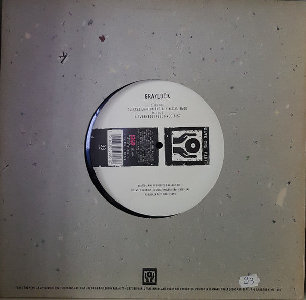 Graylock : Acceleration By T.R.A.N.C.E. (12", Maxi, Ove)