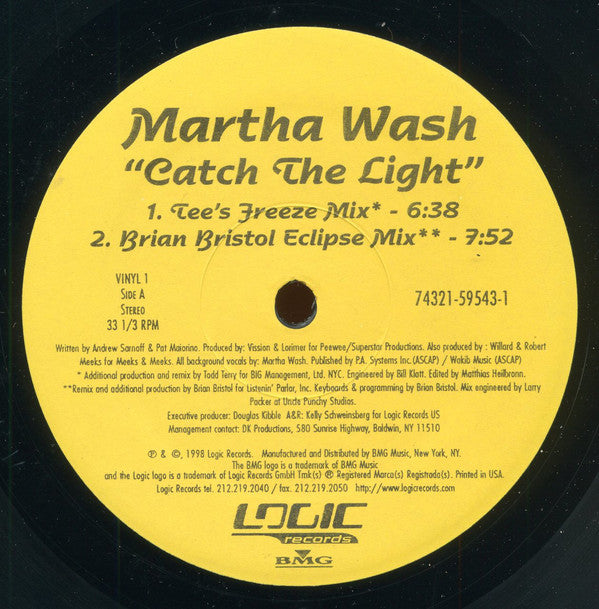 Martha Wash : Catch The Light (2x12", Ltd)