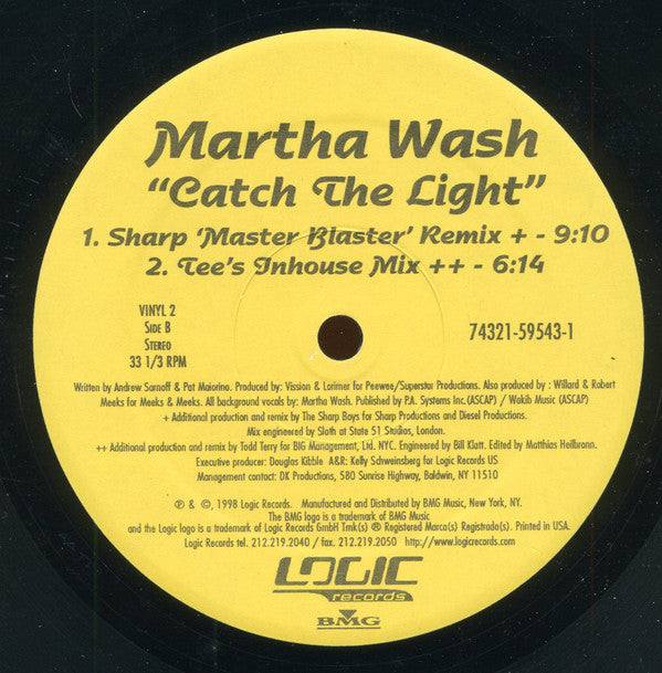 Martha Wash : Catch The Light (2x12", Ltd)