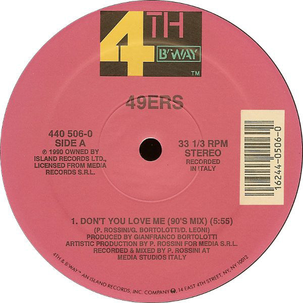 49ers : Don't You Love Me (12", Single)