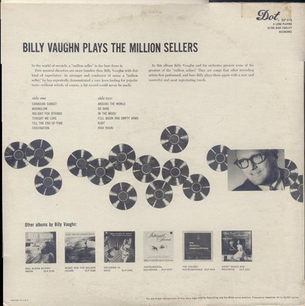 Billy Vaughn : Billy Vaughn Plays The Million Sellers (LP, Album)