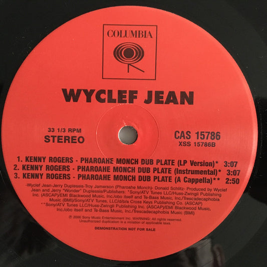 Wyclef Jean : Kenny Rogers - Pharoahe Monch Dub Plate (12", Promo)