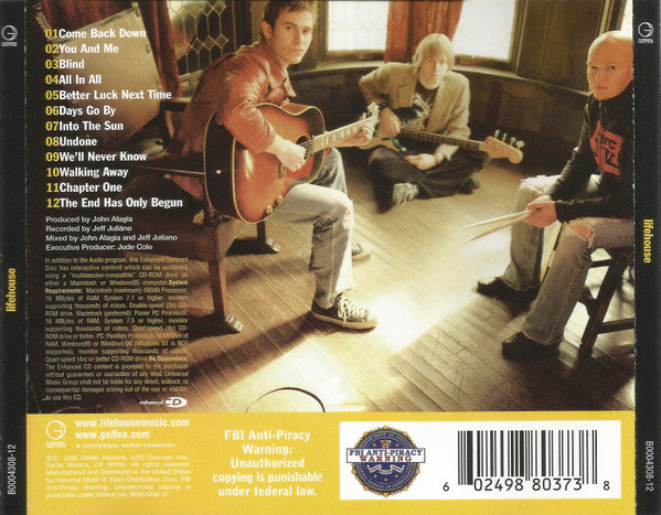 Lifehouse : Lifehouse (CD, Album, Enh, UML)