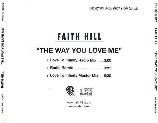 Faith Hill : The Way You Love Me (CD, Maxi, Promo)