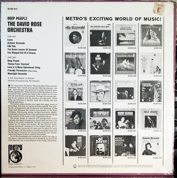 David Rose : Deep Purple (LP)