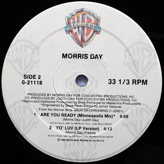 Morris Day : Are You Ready (12", Maxi)