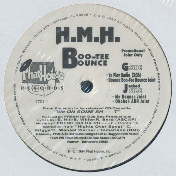 H.M.H. : Boo-Tee Bounce (12", Single, Promo)