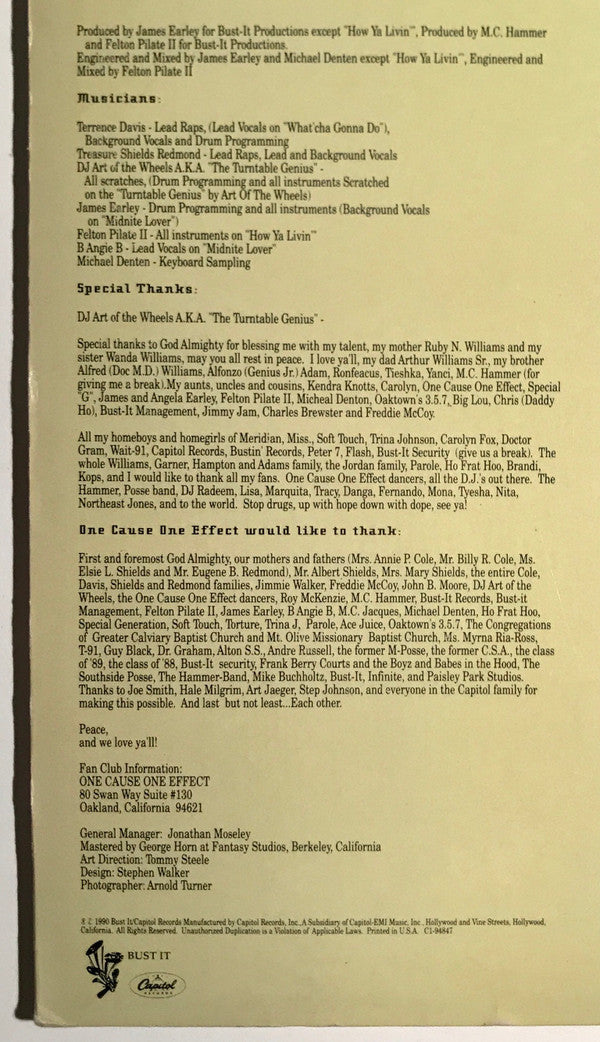 One Cause One Effect : Drop The Axxe (LP, Album)