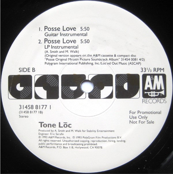 Tone Loc : Posse Love (12", Promo)