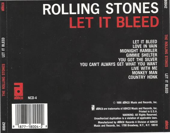 The Rolling Stones : Let It Bleed (CD, Album, RE, RM)