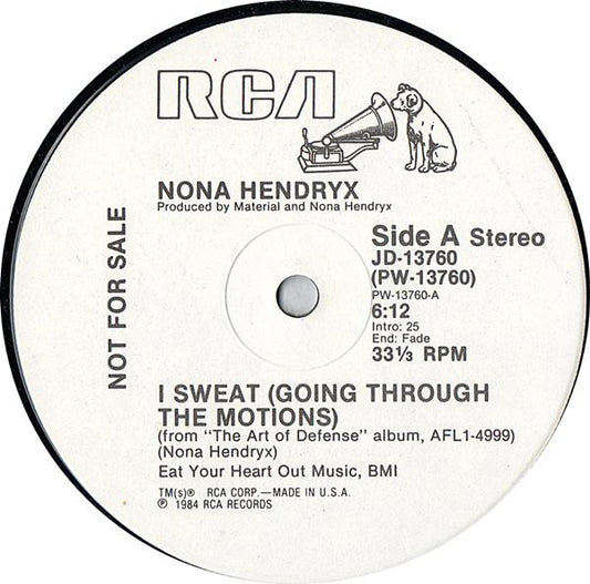 Nona Hendryx : I Sweat (Going Through The Motions) (12", Promo)