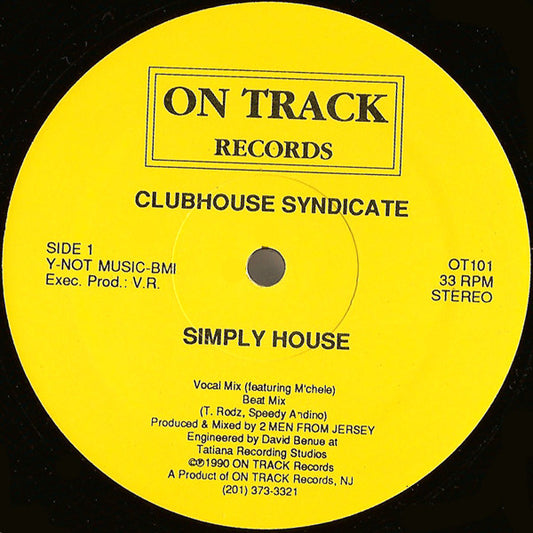 Clubhouse Syndicate : Simply House (12")