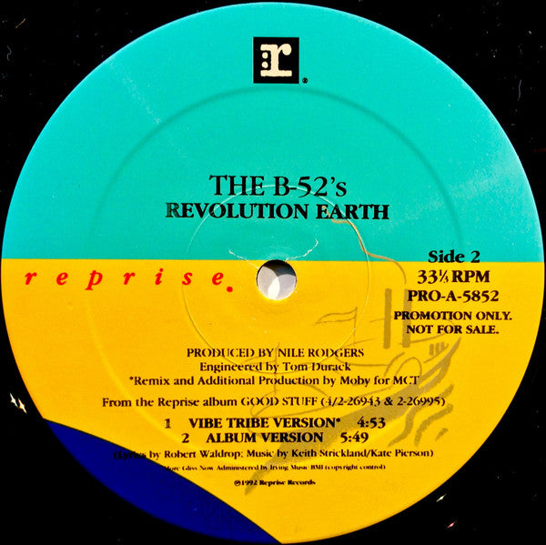 The B-52's : Revolution Earth (12", Promo)