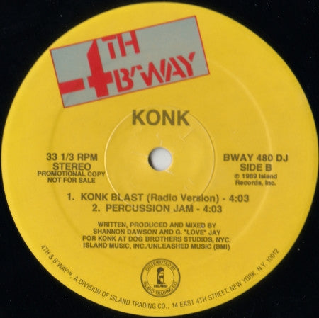 Konk : Blast (12", Promo)