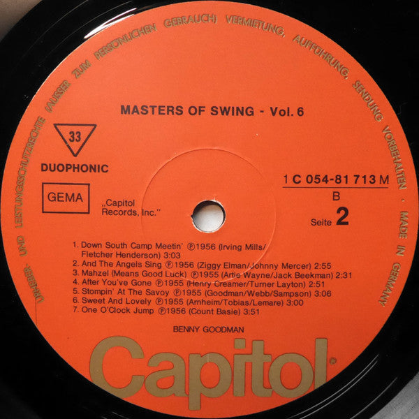 Benny Goodman : Masters Of Swing Vol. 6 (LP, Comp)