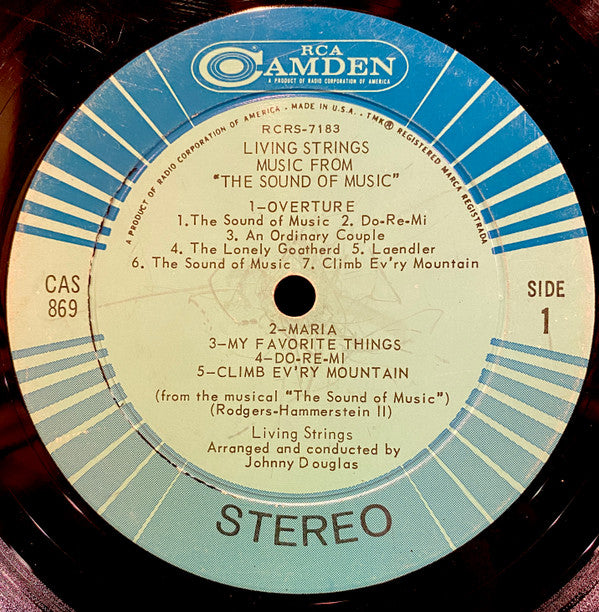 Living Strings : Music From "The Sound Of Music" (LP, Album)