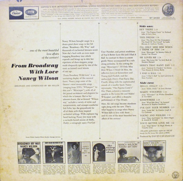 Nancy Wilson : From Broadway With Love (LP, Album)